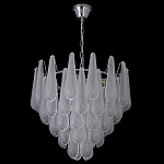 Люстра с подвесками из рифленного стекла в форме капель Textured Glass Chandelier варинант исполнения - 17 | Loft Concept в Новосибирске