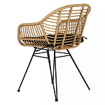 Стул с ротанговым плетением Wicker Half Chair с подлокотниками варинант исполнения - 3 | Loft Concept в Новосибирске