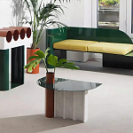 Дизайнерский журнальный стол с рельефным основанием Dutynor варинант исполнения - 4 | Loft Concept в Новосибирске