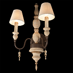 Бра с двумя конусовидными белыми тканевыми абажурами Terrain варинант исполнения - 4 | Loft Concept в Новосибирске