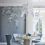 Обои ручная роспись Jasmine Standard colourway on Wood Ash slub silk варинант исполнения - 1 | Loft Concept в Новосибирске