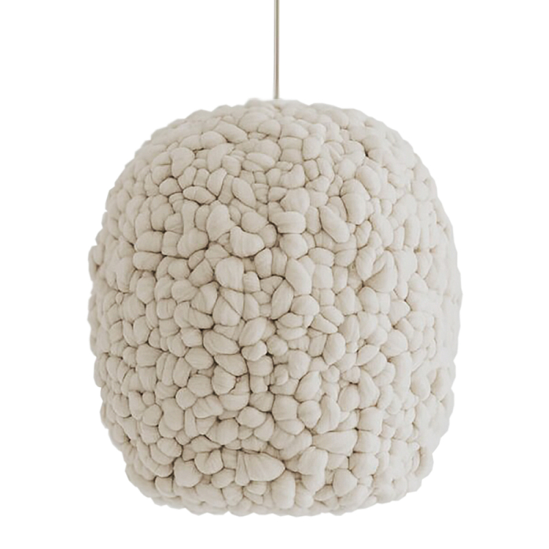 Светильник вязаный из шерсти Wool Lamp Cloud Бежевый Светильник вязаный из шерсти Wool Lamp Cloud Бежевый в Новосибирске | Loft Concept