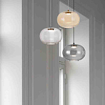 Подвесной светильник с янтарным рифленым стеклянным плафоном Ferm Living варинант исполнения - 8 | Loft Concept в Новосибирске