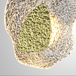 Бра с рельефным волнообразным стеклянным плафоном и вставкой из мрамора Liquid Stone варинант исполнения - 5 | Loft Concept в Новосибирске