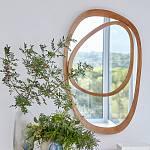 Ассиметричное зеркало в дубовой раме Infinity Symbol варинант исполнения - 2 | Loft Concept в Новосибирске