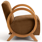 Кресло с круглыми деревянными подлокотниками Modesto Chair варинант исполнения - 3 | Loft Concept в Новосибирске