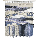 Современное ткачество гобелен в синих оттенках Blue Undine II варинант исполнения - 4 | Loft Concept в Новосибирске