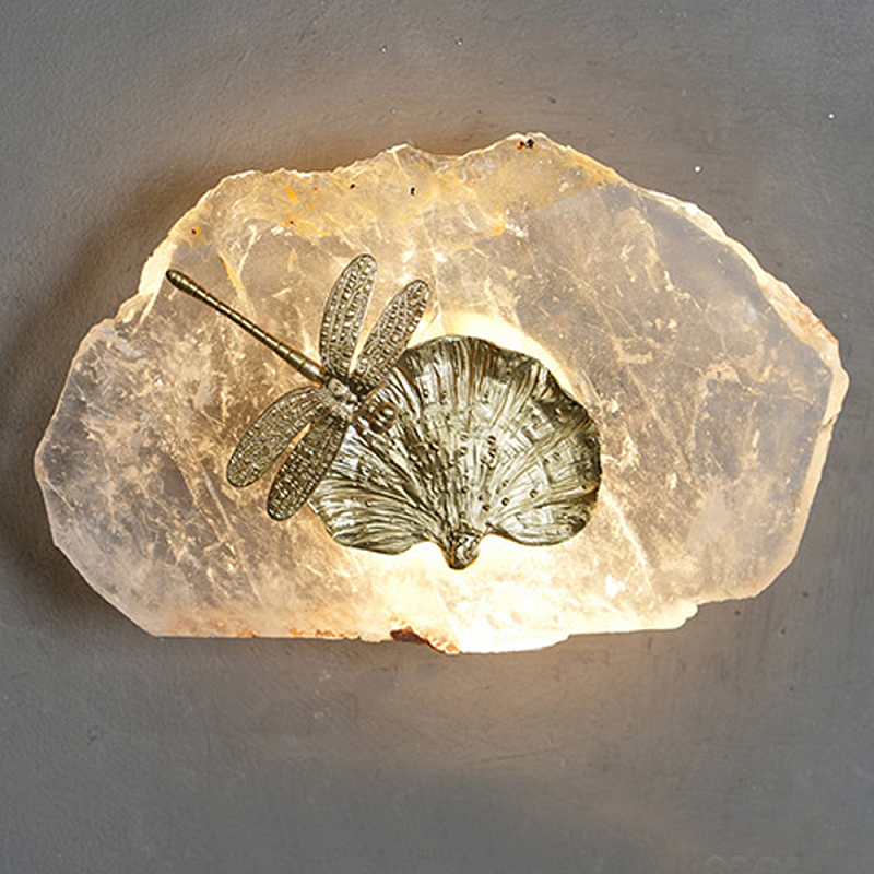 Бра Декоративный лист с стрекозой Glacial Fragment Медь Прозрачный Бра Декоративный лист с стрекозой Glacial Fragment Медь Прозрачный в Новосибирске | Loft Concept