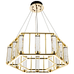 Люстра в форме шестиугольника с хрустальным декором Agace Crystal Chandelier варинант исполнения - 3 | Loft Concept в Новосибирске