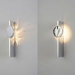 Бра с круглым зеркальным диском на прямоугольном соновании Reflection Circle Glow варинант исполнения - 3 | Loft Concept в Новосибирске