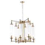 Люстра с 8-ю прозрачными цилиндрическими плафонами Jeanette варинант исполнения - 8 | Loft Concept в Новосибирске