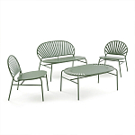 Зелёная скамья из стали Goodwin Metal Bench Green варинант исполнения - 8 | Loft Concept в Новосибирске