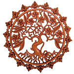 Панно из дерева круглое Sakura Panel With Trees варинант исполнения - 1 | Loft Concept в Новосибирске