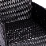 Обеденный комплект из искуственного ротанга Vintara черный варинант исполнения - 6 | Loft Concept в Новосибирске