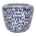 Кашпо с орнаментом в сочетании белого и синего цвета Artistic Flowerpot варинант исполнения - 1 | Loft Concept в Новосибирске