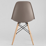 Пластиковый стул на ножках из массива бука Eames Cappuccino варинант исполнения - 5 | Loft Concept в Новосибирске