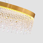 Люстра подвесная овальная с хрустальными подвесками Crystal Art  варинант исполнения - 2 | Loft Concept в Новосибирске