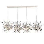 Люстра подвесная из четырех частей с металлическими круглыми элементами Terzani Argent варинант исполнения - 4 | Loft Concept в Новосибирске