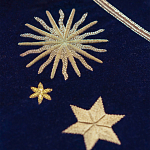 Обои с вышивкой ручной работы Cosmos Original colourway on velvet варинант исполнения - 3 | Loft Concept в Новосибирске