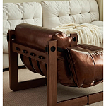 Кресло-диван кожаное на деревянном каркасе Medieval Furniture варинант исполнения - 5 | Loft Concept в Новосибирске