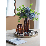 Ваза стеклянная янтарного цвета с текстурированным силуэтом Carambola варинант исполнения - 6 | Loft Concept в Новосибирске