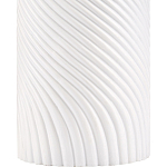 Настольная лампа с белым фактурным корпусом и черным абажуром Twisted варинант исполнения - 1 | Loft Concept в Новосибирске