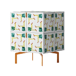 Тумба  с рисунком Short Pina Colada Orange варинант исполнения - 3 | Loft Concept в Новосибирске