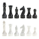 Шахматы классические с черной доской из натурального камня Мрамор Decorative Thematic Chess варинант исполнения - 5 | Loft Concept в Новосибирске