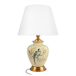 Настольная лампа бежевая с изображением птиц Slip Away варинант исполнения - 1 | Loft Concept в Новосибирске