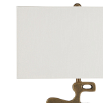 Настольная лампа с фигурным каркасом и прямоугольным тканевым абажуром Brutalist Profile варинант исполнения - 2 | Loft Concept в Новосибирске