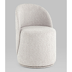 Пуф Loreen со спинкой вращающийся букле светло-серый варинант исполнения - 1 | Loft Concept в Новосибирске
