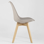 Стул с основой из пластика и мягким сиденьем Arvika Beige варинант исполнения - 2 | Loft Concept в Новосибирске