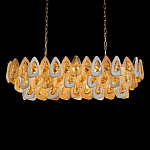 Люстра овальная с многослойными белыми и прозрачными подвесками Character Chandelier варинант исполнения - 2 | Loft Concept в Новосибирске