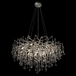 Люстра подвесная с прозрачными стеклянными подвесками в форме капель Диаметр 80 см Droplet Chandelier варинант исполнения - 5 | Loft Concept в Новосибирске