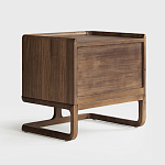 Прикроватный деревянный столик с 2-мя ящиками Moon Walnut Furniture варинант исполнения - 12 | Loft Concept в Новосибирске