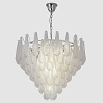 Люстра с подвесками из рифленного стекла в форме капель Textured Glass Chandelier варинант исполнения - 11 | Loft Concept в Новосибирске