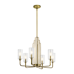  Люстра с прозрачными рифлеными цилиндрическими плафонами Kichler варинант исполнения - 16 | Loft Concept в Новосибирске