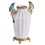 Ваза белого цвета из фарфора с птичкми White Garden варинант исполнения - 2 | Loft Concept в Новосибирске