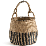 Корзина из плетеного морского тростника Leta Wicker Basket варинант исполнения - 1 | Loft Concept в Новосибирске