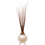 Торшер из перламутра на металлическом каркасе Indonesian Comet варинант исполнения - 2 | Loft Concept в Новосибирске