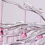 Люстра овальная с розовыми стеклянными подвесками в форме капель FAIRYTREE Light варинант исполнения - 2 | Loft Concept в Новосибирске