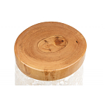 Керамический столик с деревянной столешницей "Пешка" варинант исполнения - 5 | Loft Concept в Новосибирске