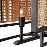 Люстра прямоугольной формы с чёрным каркасом и вставкой из плетеного материала Cage for Light варинант исполнения - 2 | Loft Concept в Новосибирске