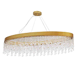 Люстра подвесная овальная с хрустальными подвесками Crystal Art  варинант исполнения - 1 | Loft Concept в Новосибирске