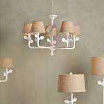 Бра с белым каркасом и тканевым абажуром Natural Stems варинант исполнения - 4 | Loft Concept в Новосибирске