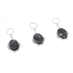 Зеркало брелок карманное двухстороннее из натурального камня Серафинит Stone Mirrors варинант исполнения - 4 | Loft Concept в Новосибирске