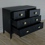 Бельевой Комод с 4 ящиками Elsa Dreams Black варинант исполнения - 2 | Loft Concept в Новосибирске