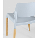 Пластиковый стул на ножках из массива бука Ferret Grey-Blue варинант исполнения - 3 | Loft Concept в Новосибирске