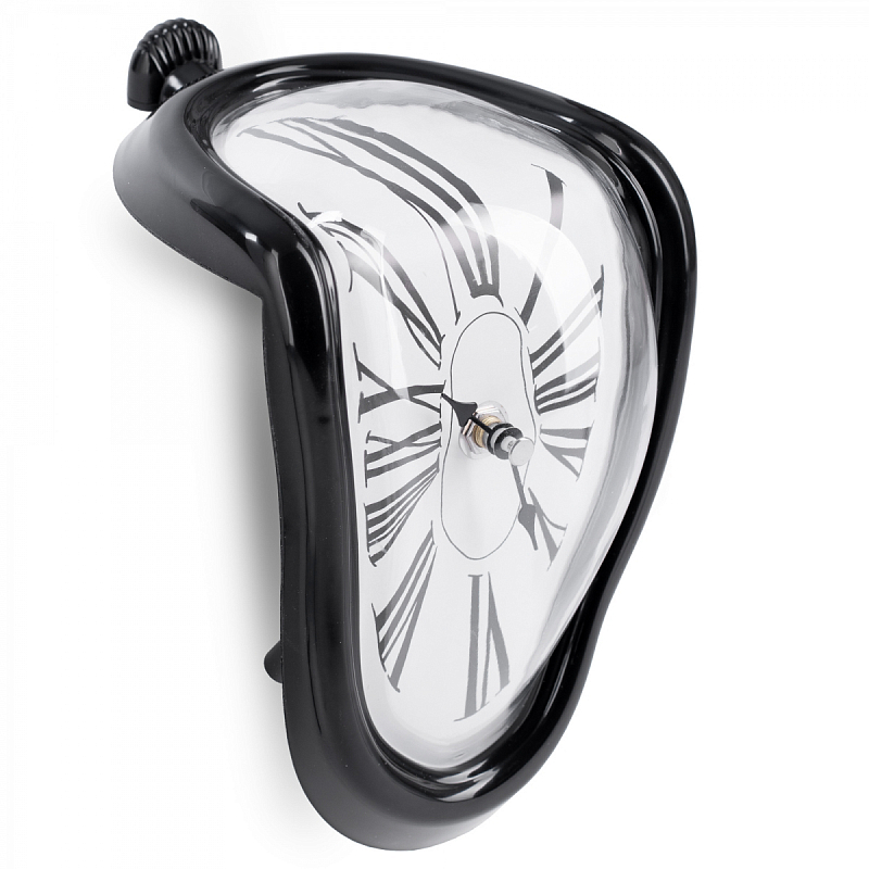 Часы Salvador Dali Soft Clock black Белый Черный в Новосибирске | Loft Concept 