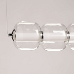 Люстра линейная с 6-ю прозрачными стеклянными плафонами округлой формы HANDLE GRAPE варинант исполнения - 6 | Loft Concept в Новосибирске